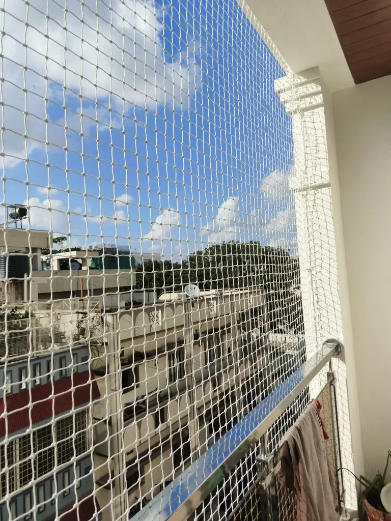Pigeon safety nets balcony project in Chennai